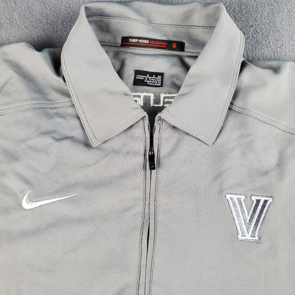 Nike Tiger Woods Collection Golf Polo Shirt 1/4 Zip Villanova‎ Mens Small